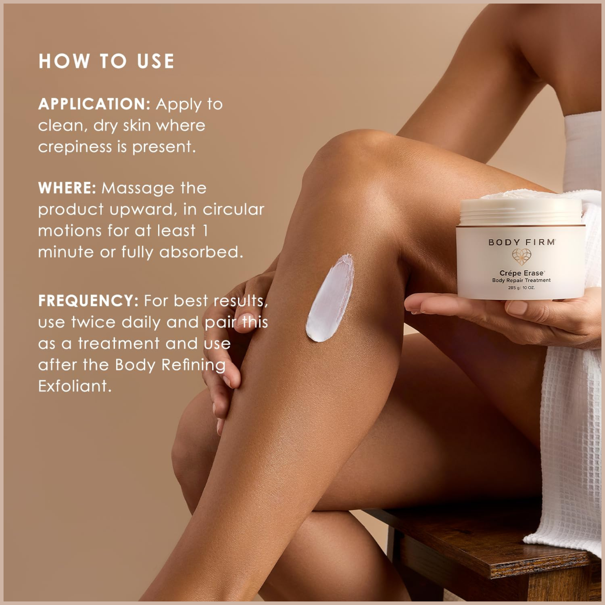 Firming Body Cream for Crepey Skin – Collagen Peptides & TruFirm Technology Moisturizer