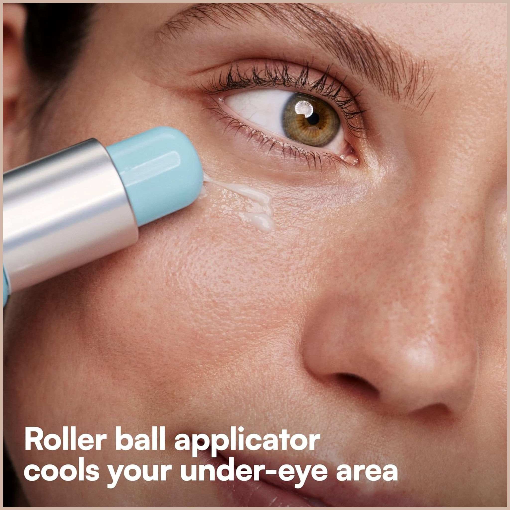 Cooling Caffeine Eye Gel Roller – Depuffing Eye Treatment for Dark Circles & Puffiness
