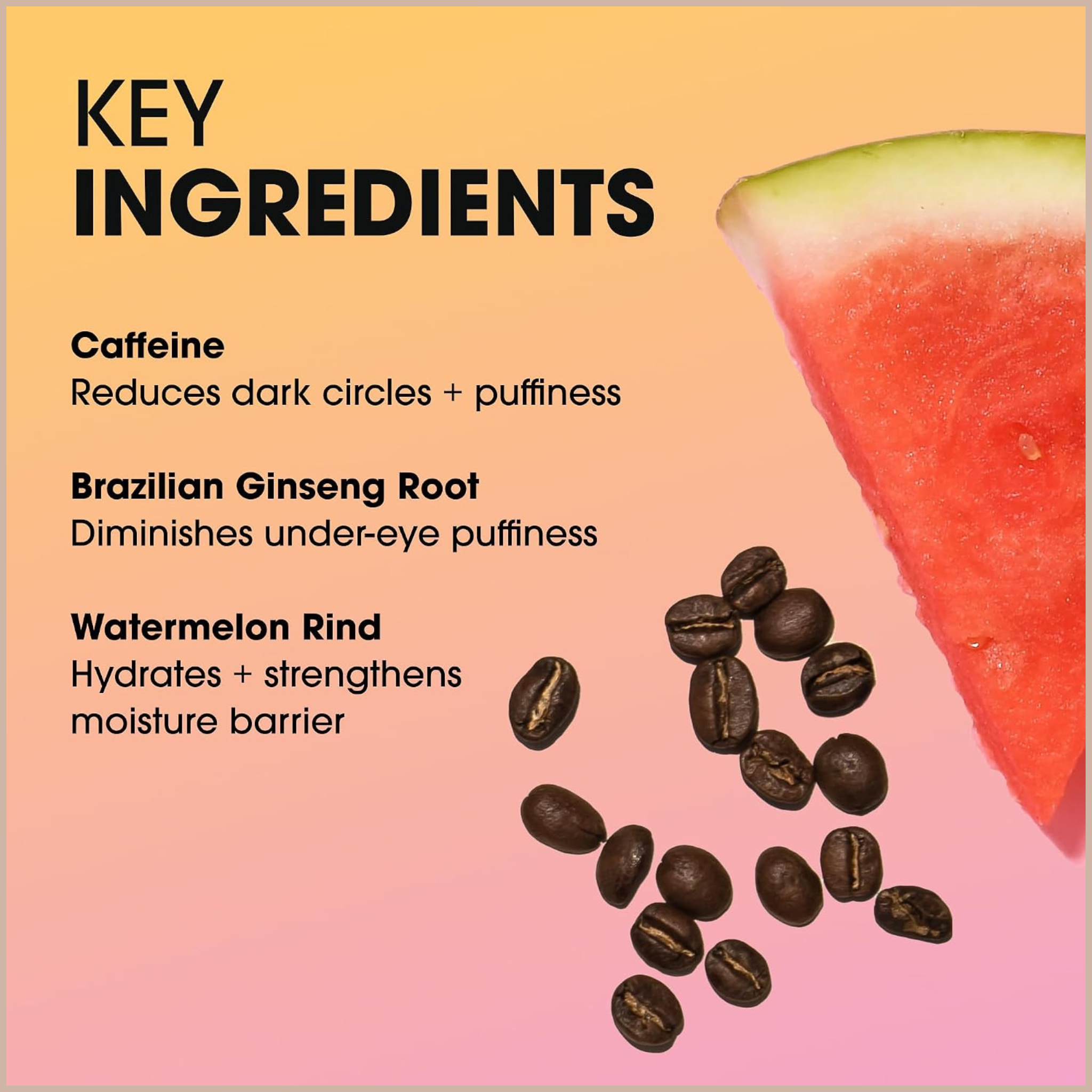 Brightening & Depuffing Eye Cream – Caffeine Treatment for Dark Circles, Puffiness & Fine Lines